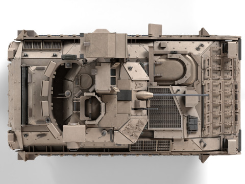 M2A3 Bradley tank 3D Model