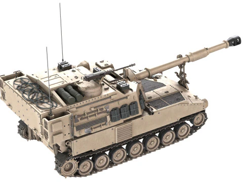 M109A6 Paladin tank 3D Model
