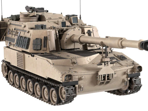 M109A6 Paladin tank 3D Model