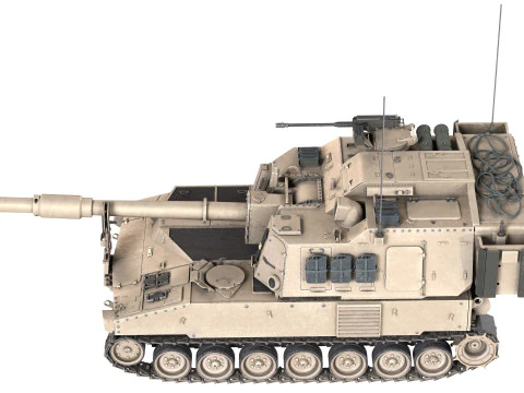 M109A6 Paladin tank 3D Model