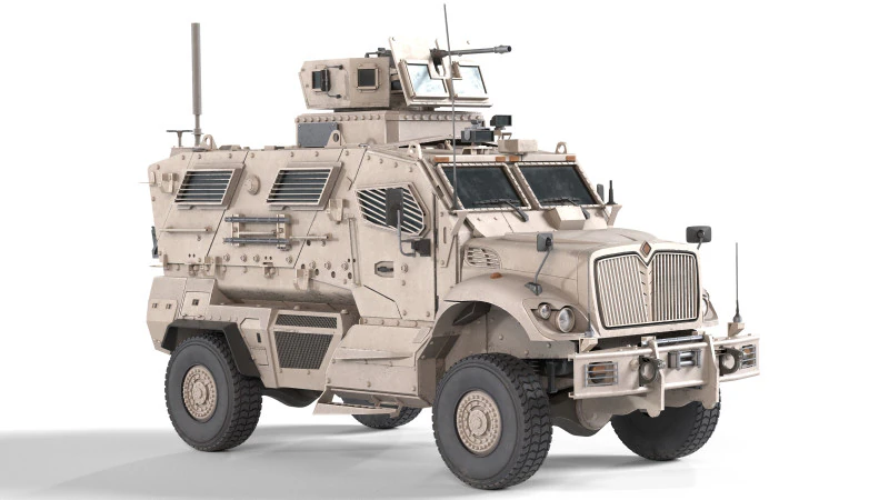 MRAP International MaxxPro Vehicle 3D Model .c4d .max .obj .3ds .fbx .stl .blend 
