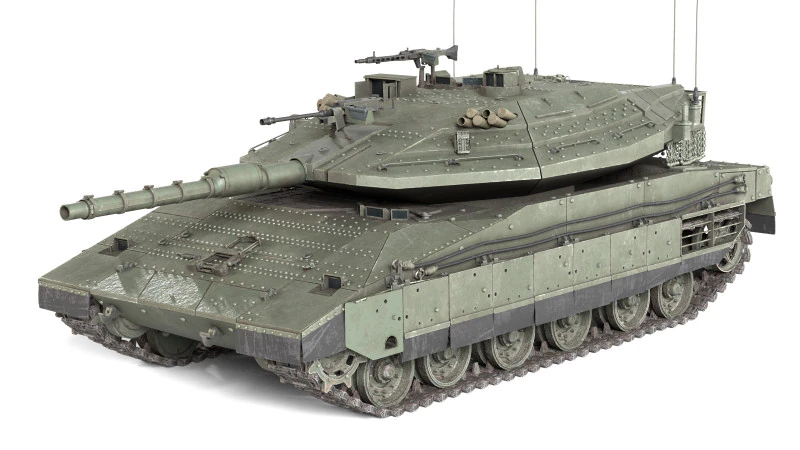 Merkava Mk4 tank 3D Model .c4d .max .obj .3ds .fbx .stl .blend 