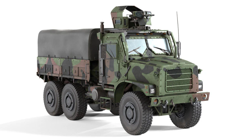 Oshkosh MTVR Amk23 3D Model .c4d .max .obj .3ds .fbx .stl .blend
