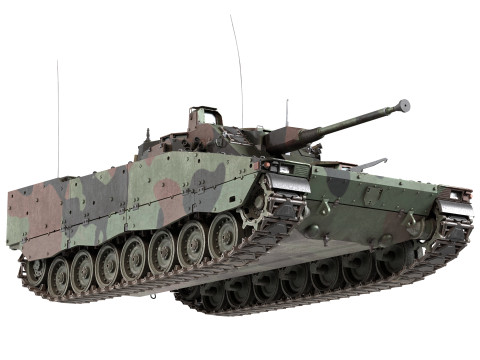 Stridsfordon Combat Vehicle 90 Modelo 3D