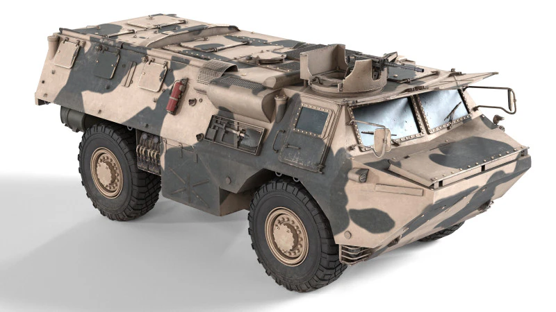 French VAB 4x4 APC 3D Model .c4d .max .obj .3ds .fbx .stl .blend 