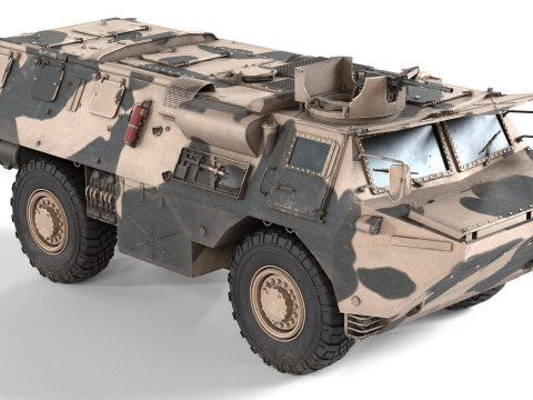 French VAB 4x4 APC Modèle 3D