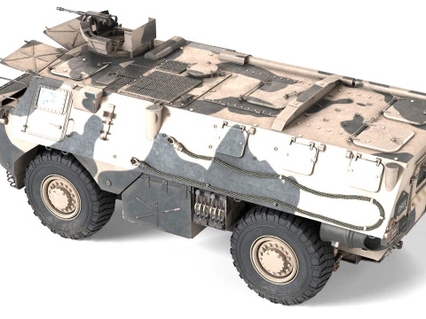 French VAB 4x4 APC 3D Model