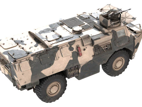 French VAB 4x4 APC 3D Model