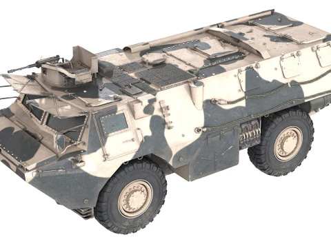 French VAB 4x4 APC 3D Model