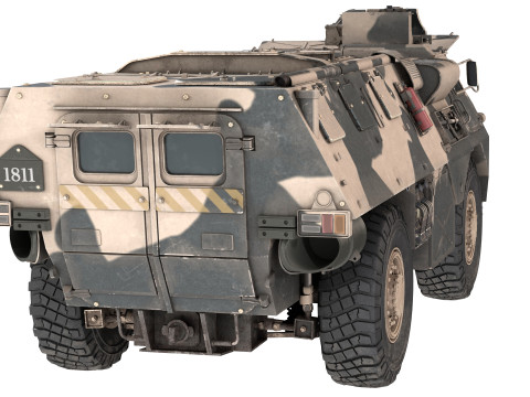 French VAB 4x4 APC 3D मॉडल