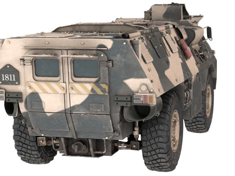 French VAB 4x4 APC 3D Model