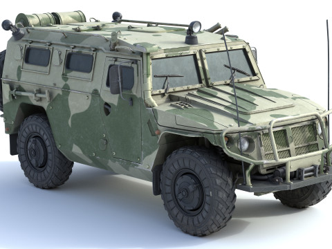 GAZ 2330 Tigr HMMWV 3D Модель
