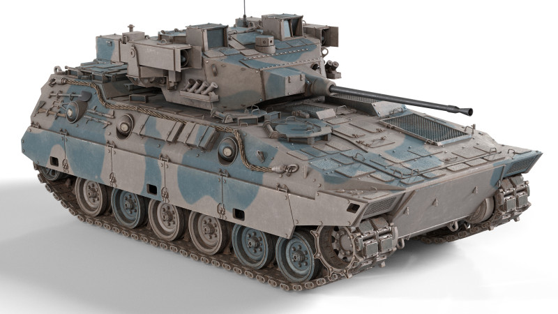 Japanese Type 89 IFV Tank Model 3D .c4d .max .obj .3ds .fbx .stl .blend