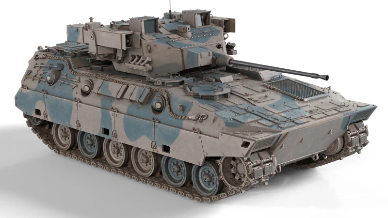 Japanese Type 89 IFV Tank 3D Model .c4d .max .obj .3ds .fbx .stl .blend 