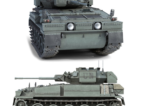 Scimitar FV 107 CVR Tank 3D Модель