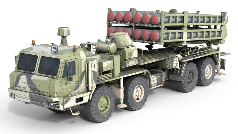 Vityaz S350E Missile Launcher 3D Model .c4d .max .obj .3ds .fbx .stl .blend 