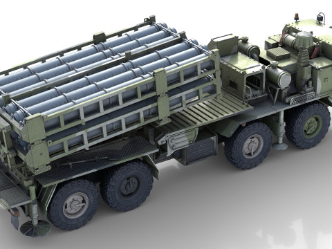 Vityaz S350E Missile Launcher 3D Model