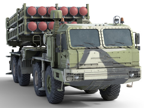 Vityaz S350E Missile Launcher 3D Model