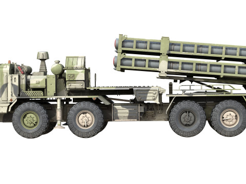 Vityaz S350E Missile Launcher 3D Model