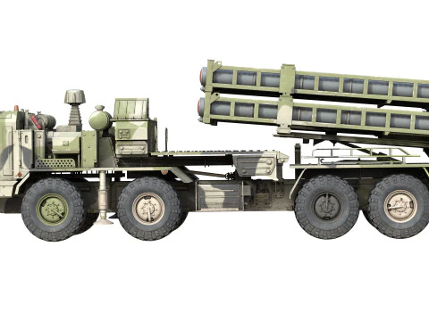 Vityaz S350E Missile Launcher 3D Model