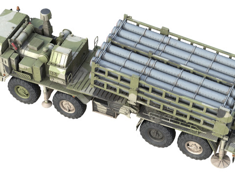 Vityaz S350E Missile Launcher 3D Model