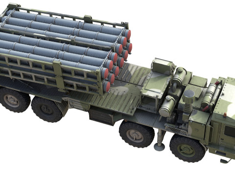 Vityaz S350E Missile Launcher 3D Model