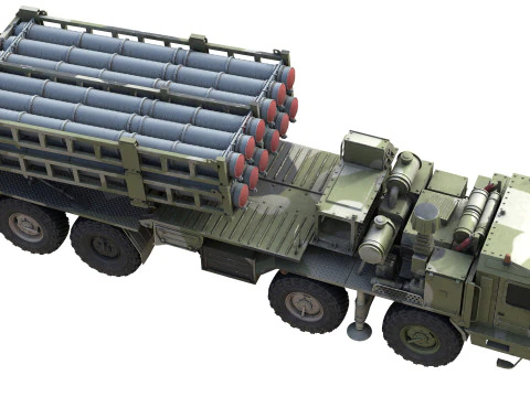 Vityaz S350E Missile Launcher 3D Model