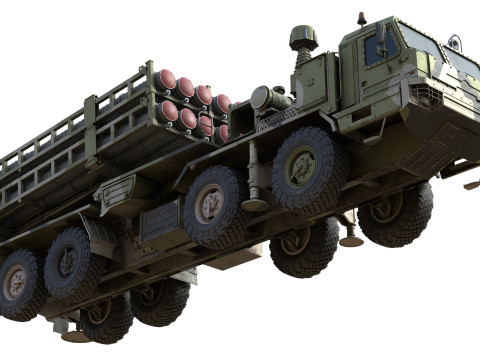 Vityaz S350E Missile Launcher 3D Model
