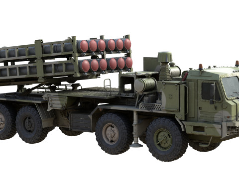 Vityaz S350E Missile Launcher 3D Model