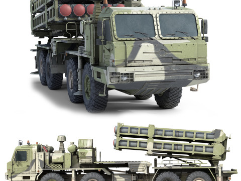 Vityaz S350E Missile Launcher 3D Model