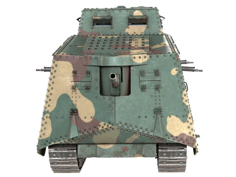 A7V Sturmpanzerwagen Heavy Tank 3D Model