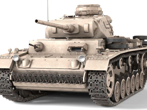 German Panzer III TANK 3D Model