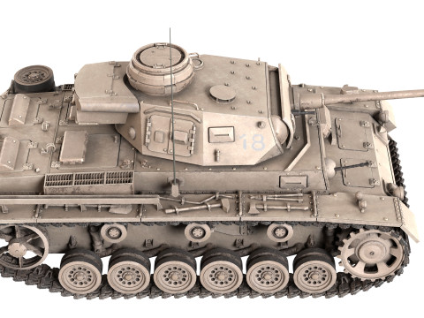 German Panzer III TANK Modelo 3D