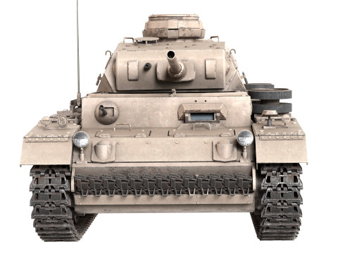 German Panzer III TANK Modelo 3D