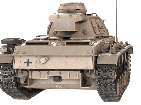 German Panzer III TANK Modelo 3D