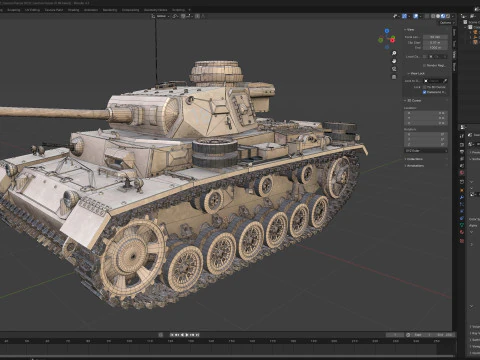 German Panzer III TANK 3D Model