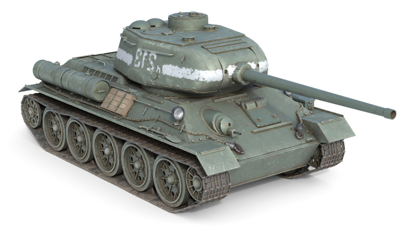 T 34 Soviet Medium Tank model 3D 模型 .c4d .max .obj .3ds .fbx .stl .blend