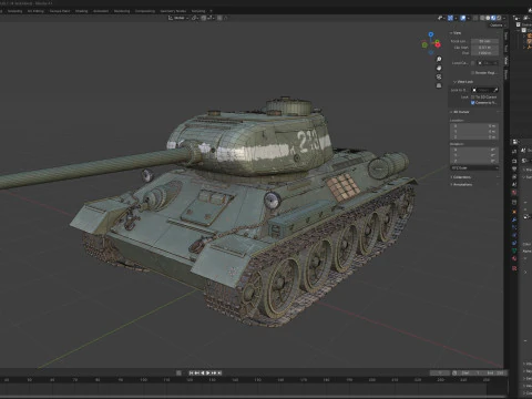 T 34 Soviet Medium Tank model 3D Model