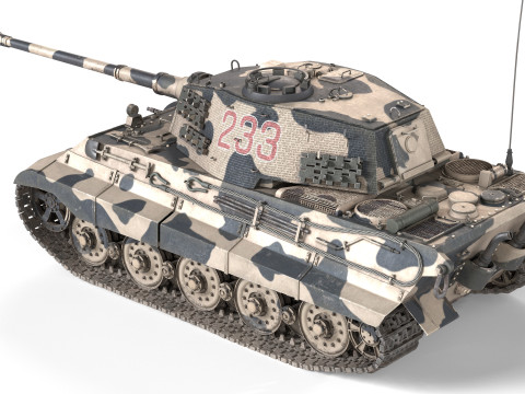 Tiger II German Tank 3D Model