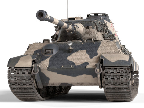 Tiger II German Tank 3D Model