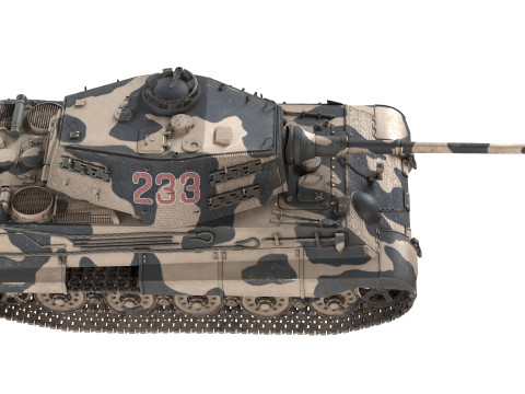 Tiger II German Tank 3D Model