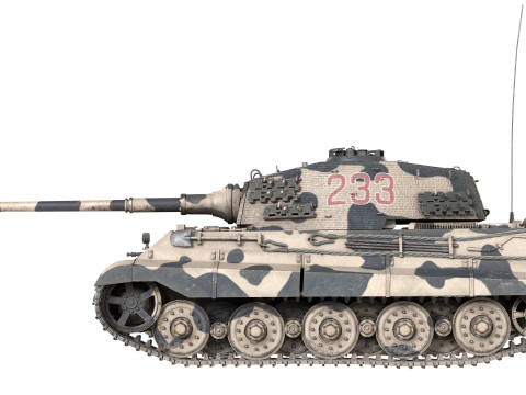 Tiger II German Tank 3D Model