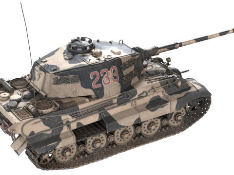 Tiger II German Tank 3D Model