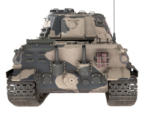 Tiger II German Tank 3D Model