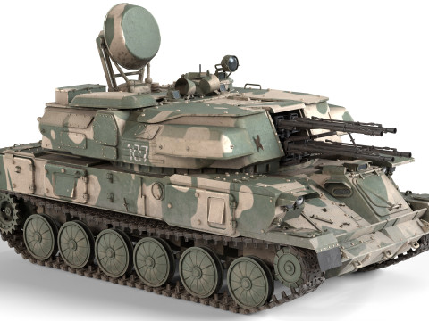 ZSU 23 4 Shilka Self Propelled Anti Aircraft 3D मॉडल