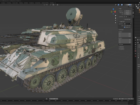 ZSU 23 4 Shilka Self Propelled Anti Aircraft Model 3D