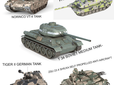 5 Military Vehicles Collection v14 Modello 3D