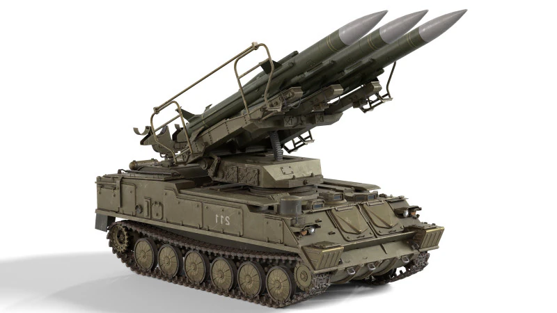 2K12 Kub Missile system 3D Model .c4d .max .obj .3ds .fbx .stl .blend
