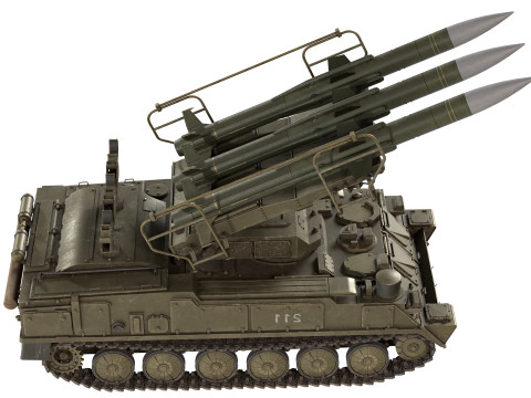 2K12 Kub Missile system 3D 模型