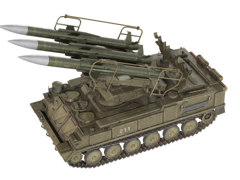 2K12 Kub Missile system 3D 模型